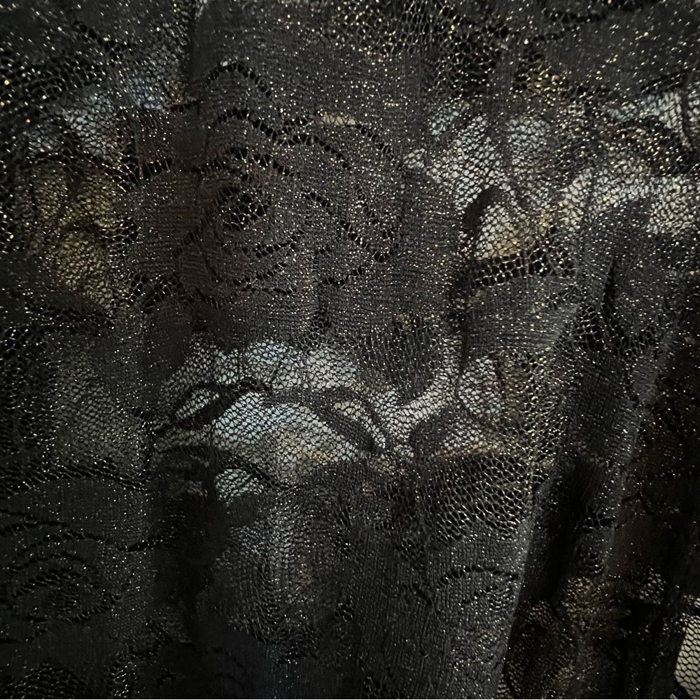 Mod Land Womens Black Lace Whimsigoth Cardigan Size M Sheer Boho Fairy Grunge - Picture 6 of 7